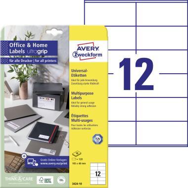 Avery univerzális címke 105 x 57 mm - fehér 10 ív