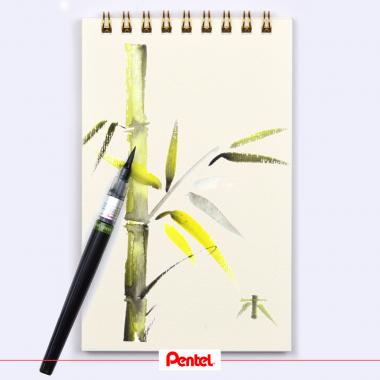 Pentel ecsettoll aquarell tintával - fekete