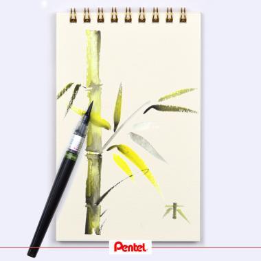 Pentel ecsettoll aquarell tintával - szürke