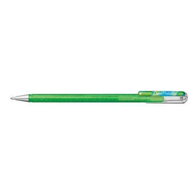 Pentel zselés rollertoll kupakos Dual-Hybrid metál 1,0 mm - világoszöld + metálkék & piros