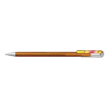 Pentel zselés rollertoll kupakos Dual-Hybrid metál 1,0 mm - arany + metálpiros & arany