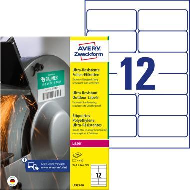 Avery ultra ellenálló címke 99,1 x 42,3 mm