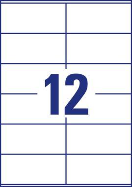 Avery univerzális újrahasznosított címke 105 x 48 mm - fehér 100 ív