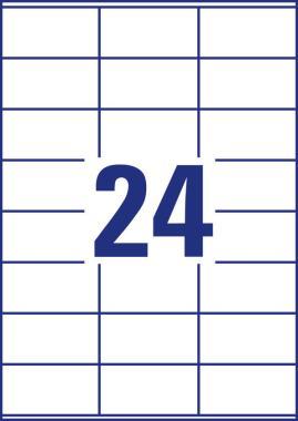 Avery univerzális újrahasznosított címke 70 x 36 mm - fehér 10 ív