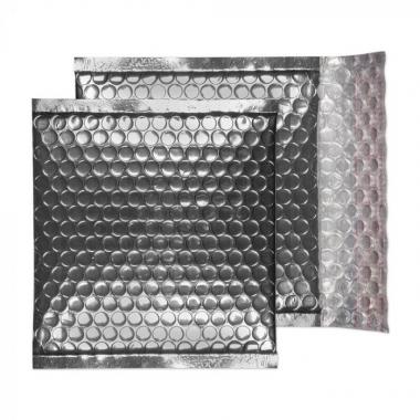 Légpárnás tasak szilikonos FÉNYES EZÜST CD 165x165
