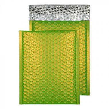 Metallic légpárnás tasak szilikonos MATT LIME ZÖLD 250x180
