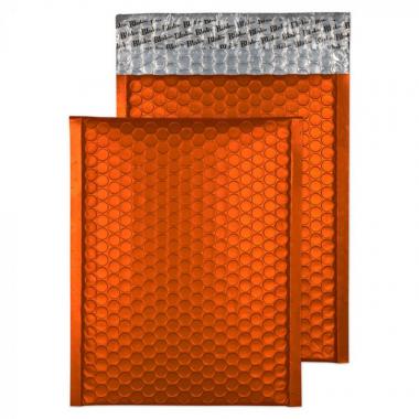 Metallic légpárnás tasak szilikonos MATT 250 x 180 mm - narancssárga