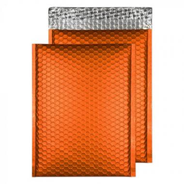 Metallic légpárnás tasak szilikonos MATT 324 x 230 mm - narancssárga