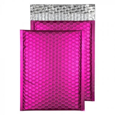 Metallic légpárnás tasak szilikonos MATT SOKKOLÓ PINK 250x180