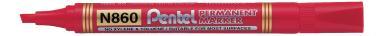 Pentel marker alkoholos vágott hegyű 0,6 - 4,5 mm - piros