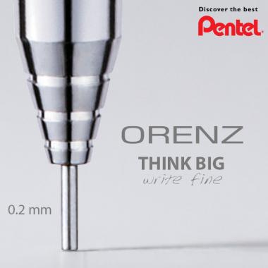 Pentel nyomósirón Orenz 0,2 mm - világoskék