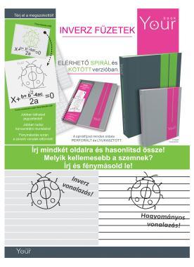 YourBook Kemény kötésű füzet A4 inverz vonalas grafit szürke - lime zöld 100 lap