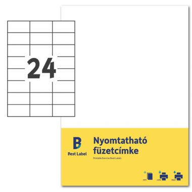 Best Label nyomtatható füzetcimke 70 x 37 mm