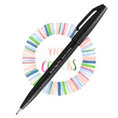 Pentel ecsettoll kalligrafikus hajlékony hegyű Brush Sign Pen - fekete
