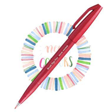 Pentel ecsettoll kalligrafikus hajlékony hegyű Brush Sign Pen - piros