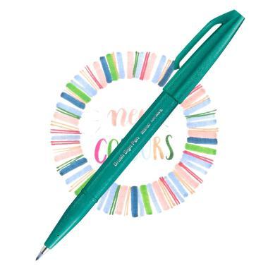 Pentel ecsettoll kalligrafikus hajlékony hegyű Brush Sign Pen - türkizzöld