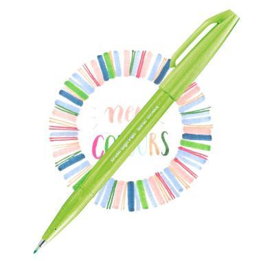 Pentel ecsettoll kalligrafikus hajlékony hegyű Brush Sign Pen - világoszöld