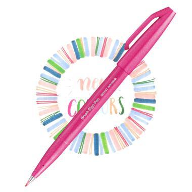 Pentel ecsettoll kalligrafikus hajlékony hegyű Brush Sign Pen - pink
