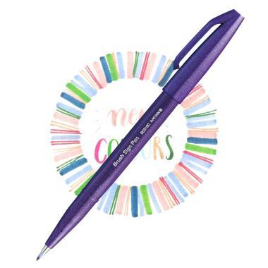Pentel ecsettoll kalligrafikus hajlékony hegyű Brush Sign Pen - lila