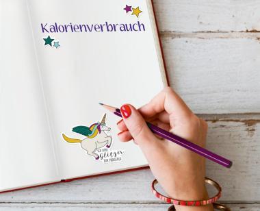 Avery papír matrica - német felirattal unikornis 2 ív