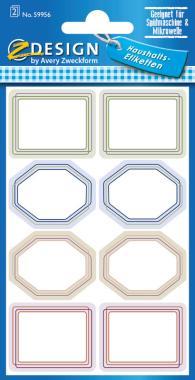 Háztartási címke vízálló, geometriai formák 2 ív