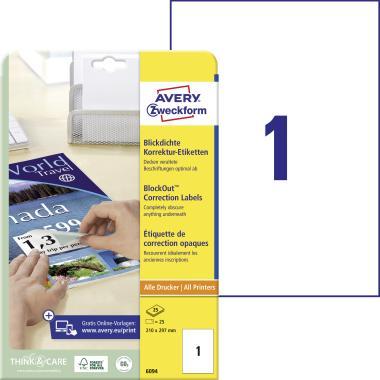 Avery fehér nagy fedőképességű címke 210 x 297 mm