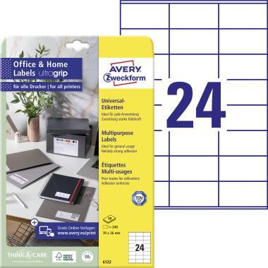 Avery univerzális címke - fehér 70 x 36 mm