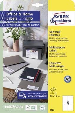 Avery univerzális címke - fehér 105 x 148 mm