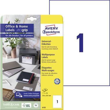 Avery univerzális címke - fehér 210 x 297 mm
