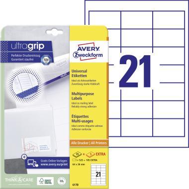 Avery univerzális címke - fehér 64 x 36 mm