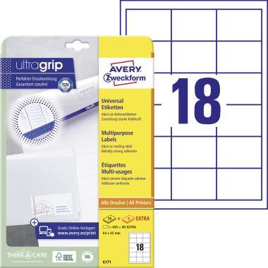 Avery univerzális címke - fehér 64 x 45 mm