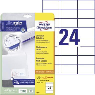 Avery univerzális címke - fehér 70 x 37 mm
