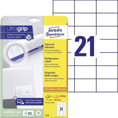 Avery univerzális címke - fehér 70 x 42,3 mm