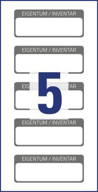 Avery öntapadó önlamináló leltárcímke 50 x 20 mm - fekete