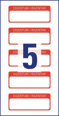 Avery öntapadó önlamináló leltárcímke 50 x 20 mm - piros