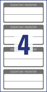 Avery öntapadó önlamináló leltárcímke 60 x 30 mm - fekete