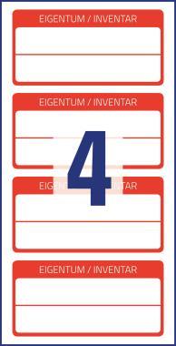 Avery öntapadó önlamináló leltárcímke 60 x 30 mm - piros