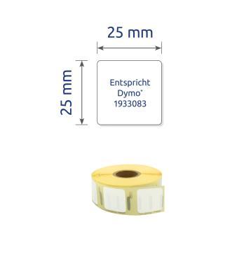 Avery tekercses öntapadó időjárásálló címke hőnyomtatóhoz 25x25mm - fehér