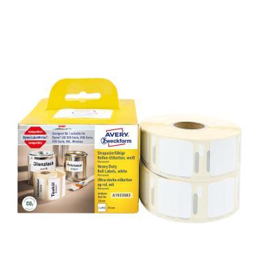 Avery tekercses öntapadó időjárásálló címke hőnyomtatóhoz 25x25mm - fehér