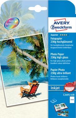 Avery különleges minőségű magasfényű fotópapír 230g - os 13x18cm