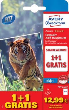 Avery prémium minőségű magasfényű fotópapír 250g - os 10x15cm