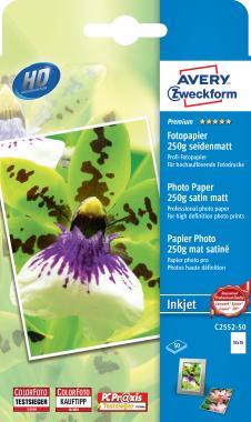 Avery prémium minőségű selyemfényű fotópapír 250g - os 10x15cm