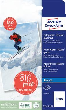Avery klasszikus minőségű fényes fotópapír 180g - os 10x15cm
