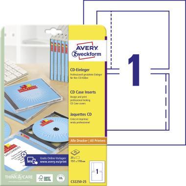 Avery mikroperforált CD tokbetét 151 x 118 mm
