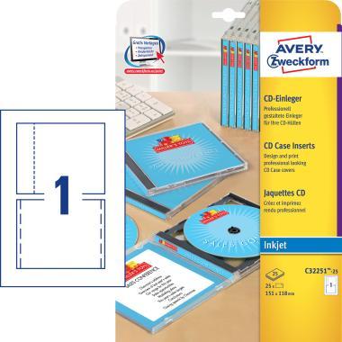 Avery mikroperforált CD tokbeté 151 x 118 mm