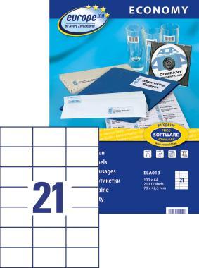 Europe100 univerzális etikett 70 x 42,3 mm