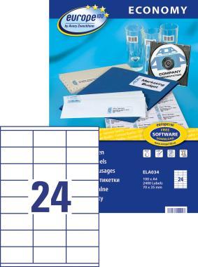 Avery Europe100 univerzális etikett 70 x 35 mm