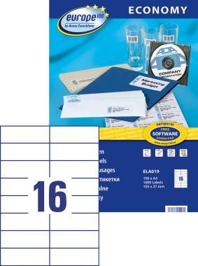 Europe100 univerzális etikett 105 x 37 mm