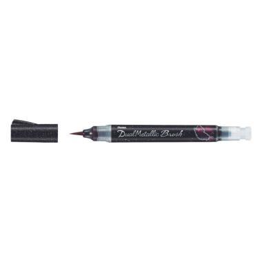 Pentel ecsettoll Dual Metallic - fekete + metálpiros