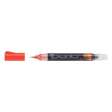 Pentel ecsettoll Dual Metallic - narancssárga + metálsárga